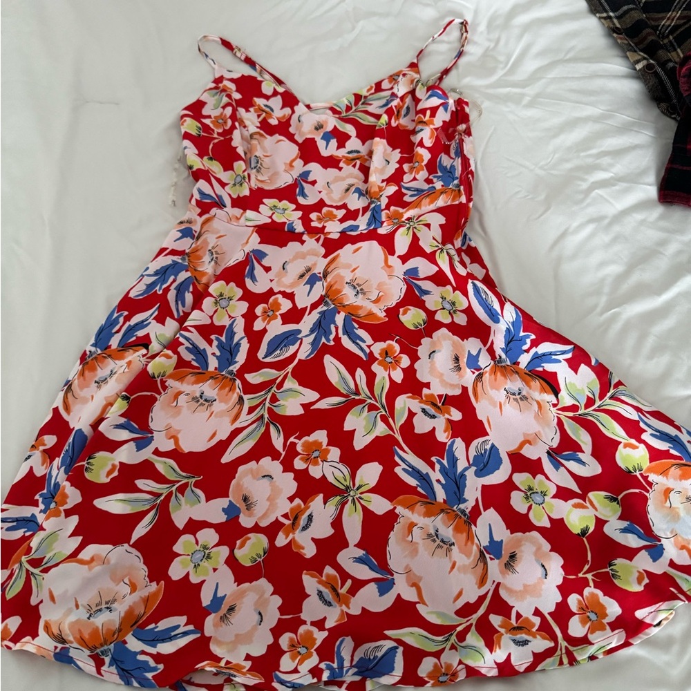 Trixxi Red Floral Dress